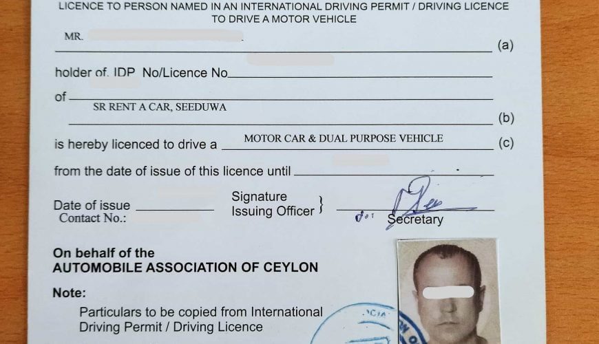 How Can a Foreigner Obtain a Temporary Driving License in Sri Lanka?